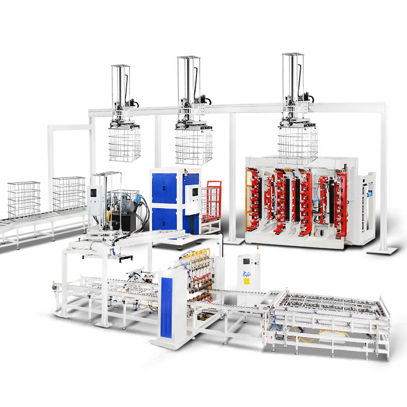Hwashi fábrica de la red IBC, línea de producción de IBC Cage Frame, lBC Cage Frame máquina de bloqueo
