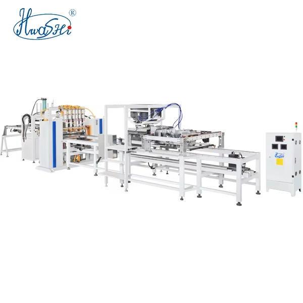 Equipo de soldadura de HWASHI Automático estilo de barandilla de cabeza múltiple máquina de soldadura de fila de puntos para cercas de malla de alambre en el precio