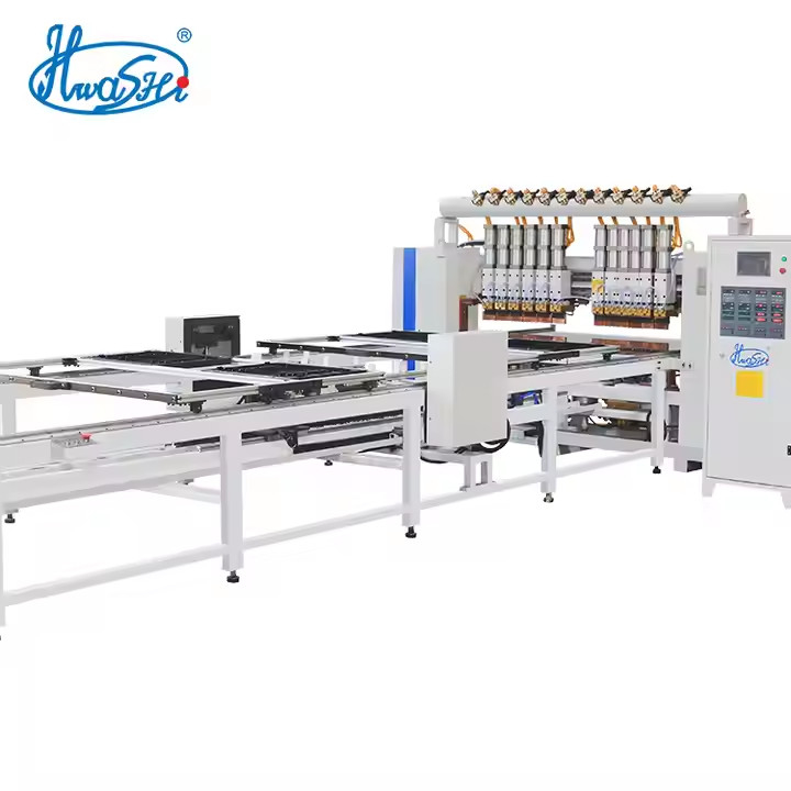 HWASHI Panel de malla de alambre automático jaula de soldadura línea de fabricación de la máquina para malla de alambre soldada