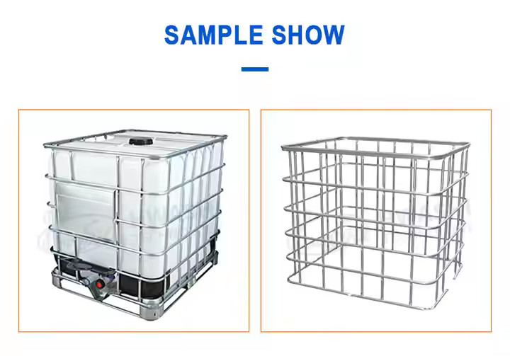 Máquina de soldadura de tanques de 1000l ibc línea de producción automática ibc máquina de marco de jaula ibc
