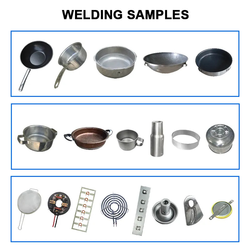 Proyección Hwashi Soldado Pansilla antiadherente / utensilios de aluminio utensilios de cocina Pansilla de manejo condensador de descarga Bracket Máquina de soldadura de puntos
