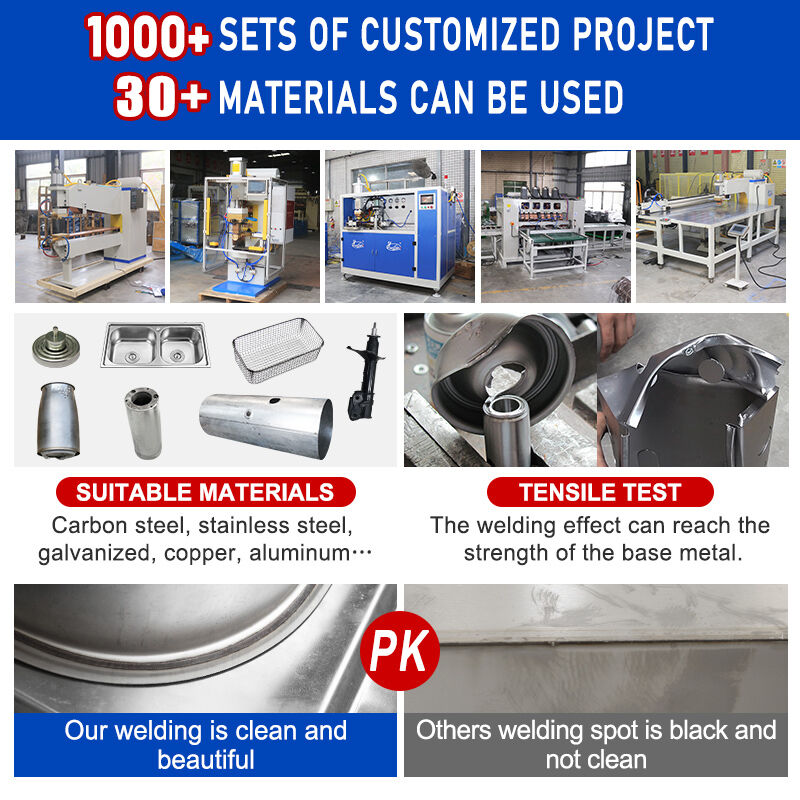 Soldadora automática de costura Hwashi para juntas de alta resistencia con velocidad de rueda de soldadura ajustable y capacidad de rotación de 360°