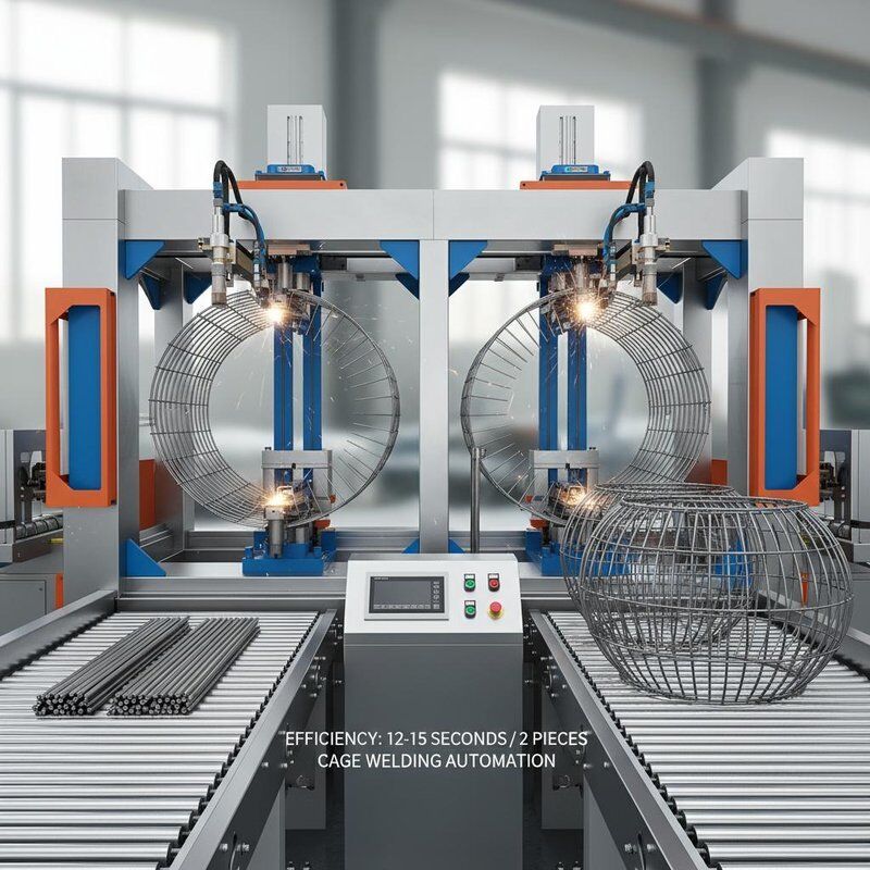 Eficiencia de 12 a 15 segundos por 2 piezas Plataforma de automatización de soldadura de jaula que ofrece alta soldadura y flujo de trabajo optimizado