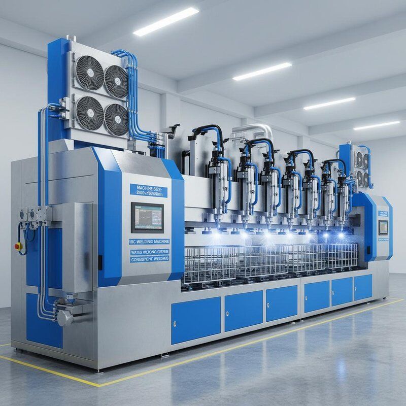 Máquina de soldadura IBC de tamaño 3500x165000 mm con sistema de refrigeración por agua y alta velocidad de soldadura que garantiza una soldadura consistente