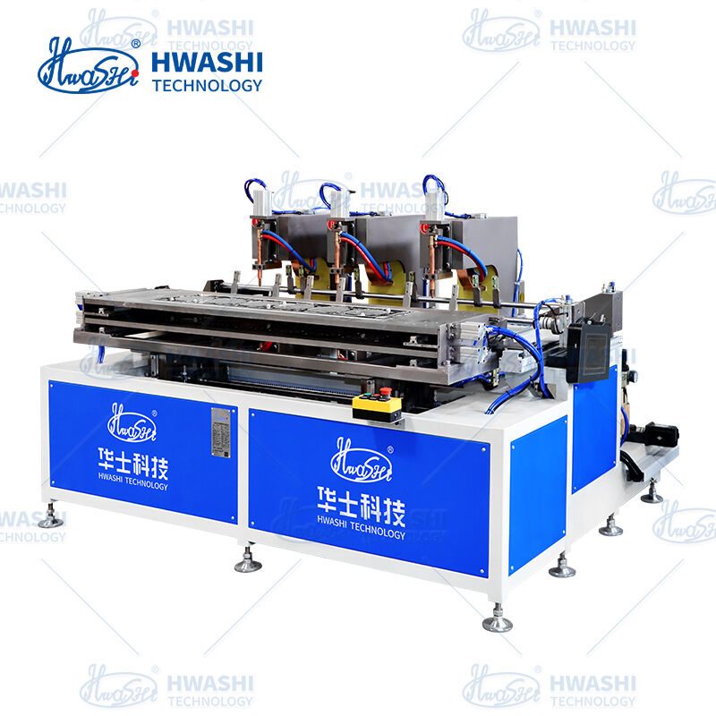 Máquina de soldadura por puntos automática controlada por un PLC con fuente de alimentación MFDC para soldadura simultánea de juntas para automóviles en varios puntos