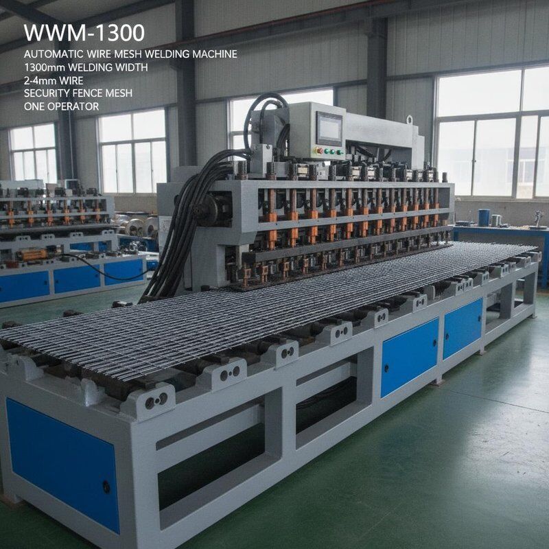 WWM-1300 Máquina de soldadura automática de malla de alambre 1300mm Ancho de soldadura 2-4mm malla de seguridad de alambre Una operadora