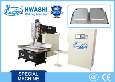 Máquina inoxidable de la soldadura al acero de la costura automática del CNC de la CA de la garantía de un año 9.5V de Hwashi para el fregadero de /Restaurant del hotel