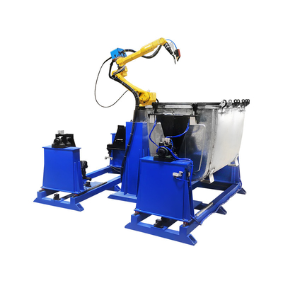 El robot de soldadura grande de acero galvanizado del compartimiento de los desperdicios configura el sistema de seguimiento de la costura del laser