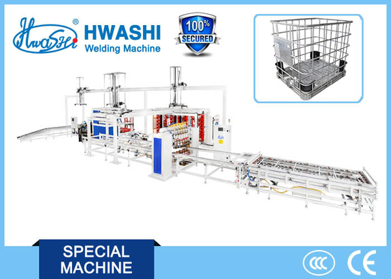 Fabrica IBC Grid IBC Cage Frame Soldadura de la máquina de contenedores a granel línea de producción automática