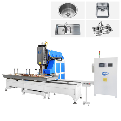HWASHI Lavabos soldado puliendo moliendo máquina de limpieza para SS lavabo de cocina de acero inoxidable