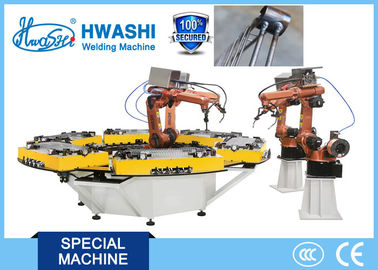Los robots de soldadura industriales de HWASHI seis AXIS MIG con giran la tabla