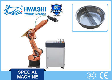 Brazo del robot de soldadura de laser de HWASHI seis AXIS con la correa del acero inoxidable y la soldadura de la precisión