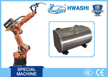 Brazo del robot de soldadura de HWASHI 6 AXIS Mig Tig para el depósito de gasolina de aluminio