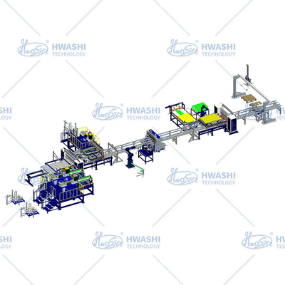 Hwashi Máquina de alambre automático de malla de alambre de cubierta de estantería línea de producción automática