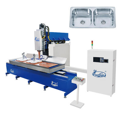 Hwashi CNC Sink Welding Machine with 50-200A Welding Current, PLC Control System, and Water Cooling for Italian Kitchen Sinks