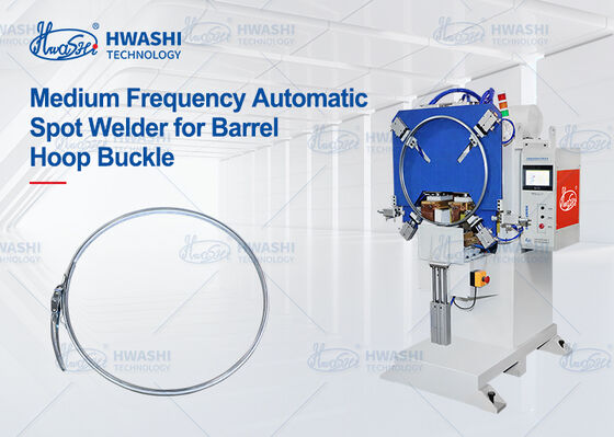 Medium Frequency Automatic Spot Welder with Dual Welding Heads and MFDC Inverter Technology for Barrel Hoop Buckles