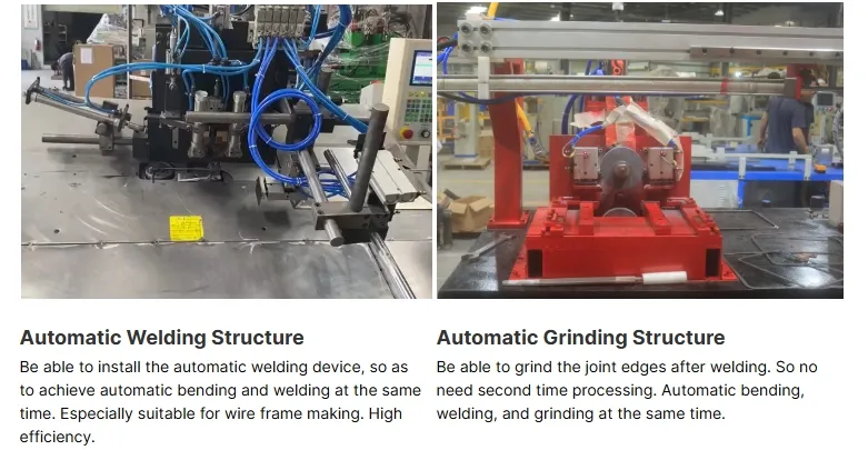 Hwashi CNC 3 Ejes 2D Máquina de flexión de alambre y máquina de soldadura de trasero 1