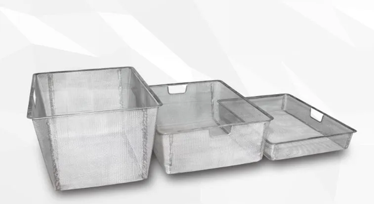 Hwashi Gran Cesta de Almacenamiento de Metal Línea de Producción de Cesta de alambre de acero inoxidable, Personalizar Cesta de malla de alambre de soldadura 1