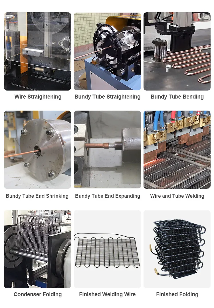 Máquina de línea de producción de condensador de tubo de alambre de refrigerador, máquina de soldadura y doblado 1