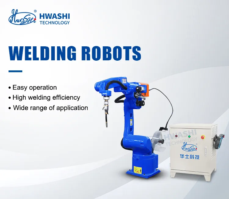Máquina de soldadura industrial Hwashi CNC robótica de 6 ejes con servo, soporte de posicionador de brazo de robot de soldadura, robot de soldadura automático TIG 4